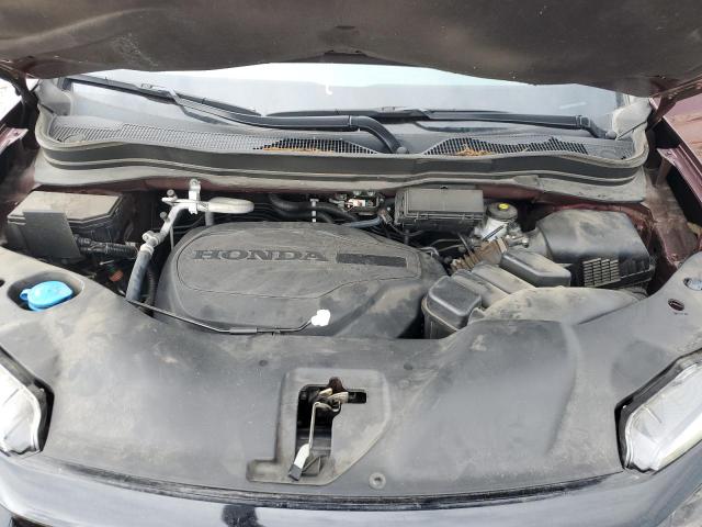 5FNYF8H52MB001660 - 2021 HONDA PASSPORT EXL BURGUNDY photo 11