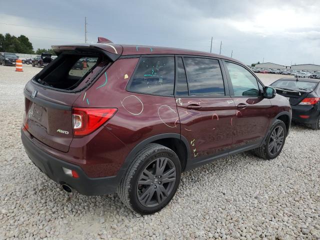 5FNYF8H52MB001660 - 2021 HONDA PASSPORT EXL BURGUNDY photo 3