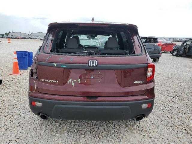 5FNYF8H52MB001660 - 2021 HONDA PASSPORT EXL BURGUNDY photo 6