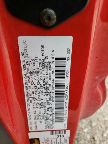 5TETX62N26Z247081 - 2006 TOYOTA TACOMA PRERUNNER ACCESS CAB RED photo 12