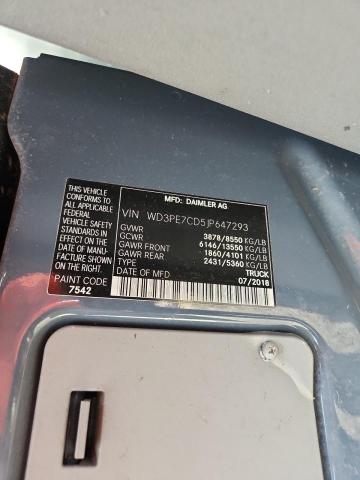 WD3PE7CD5JP647293 - 2018 MERCEDES-BENZ SPRINTER 2500 Blau Foto 12