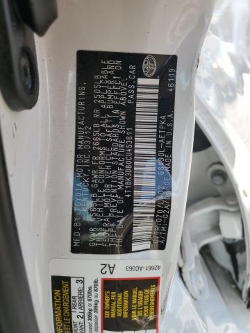 4T1BK3DB0CU453611 - 2012 TOYOTA AVALON BASE Ağ foto 12