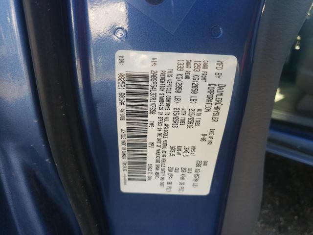 2A8GP54L37R147658 - 2007 CHRYSLER TOWN & COU TOURING ლურჯი ფოტო 10