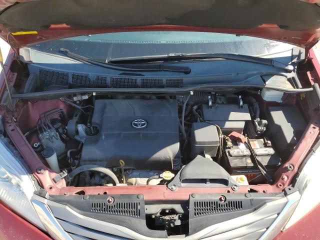 5TDYK3DC6DS333101 - 2013 TOYOTA SIENNA XLE MAROON photo 12