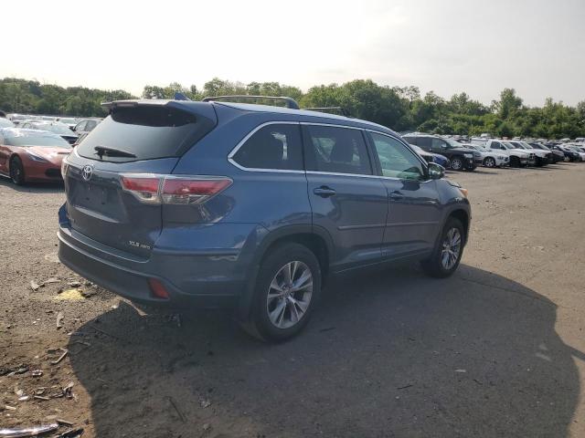 5TDJKRFH6ES059784 - 2014 TOYOTA HIGHLANDER XLE Կապույտ լուսանկար 3