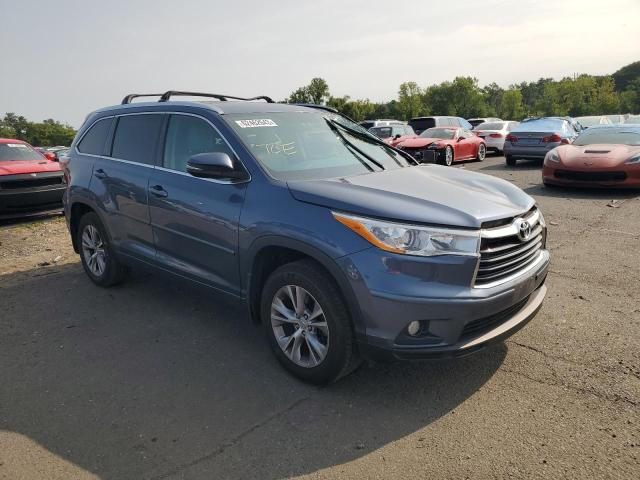5TDJKRFH6ES059784 - 2014 TOYOTA HIGHLANDER XLE Կապույտ լուսանկար 4