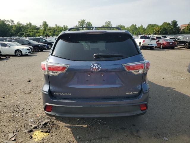 5TDJKRFH6ES059784 - 2014 TOYOTA HIGHLANDER XLE Կապույտ լուսանկար 6