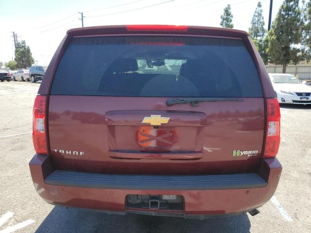 1GNFC13589R171299 - 2009 CHEVROLET TAHOE HYBRID MAROON photo 6