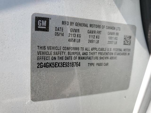 2G4GK5EX3E9318764 - 2014 BUICK REGAL 白色 照片 12