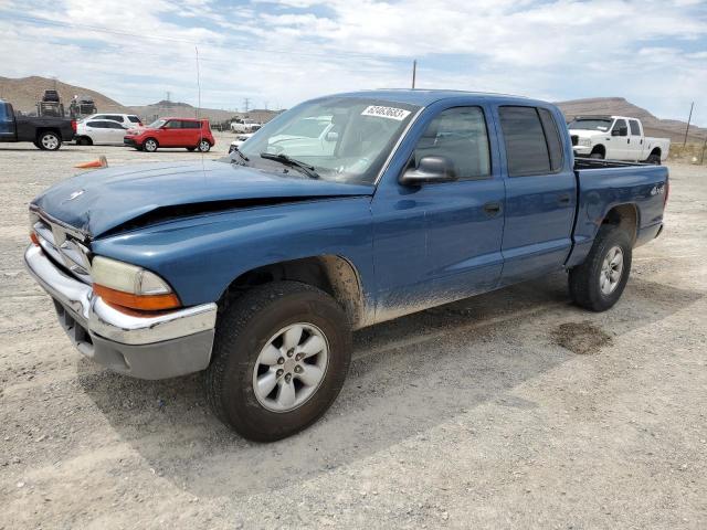 1D7HG48N24S608270 - 2004 DODGE DAKOTA QUAD SLT BLUE photo 1