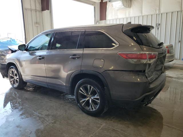 5TDJKRFH3GS325569 - 2016 TOYOTA HIGHLANDER XLE SILVER photo 2