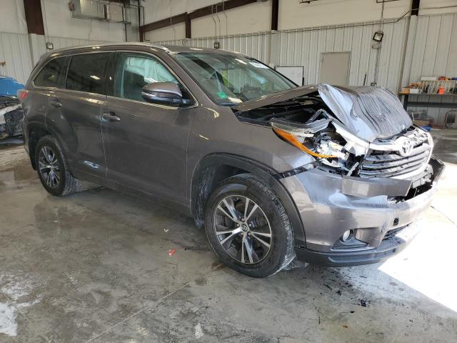 5TDJKRFH3GS325569 - 2016 TOYOTA HIGHLANDER XLE SILVER photo 4