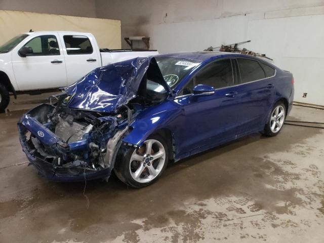 3FA6P0H9XGR339504 - 2016 FORD FUSION SE BLUE photo 1