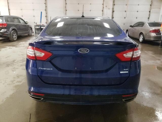 3FA6P0H9XGR339504 - 2016 FORD FUSION SE BLUE photo 6