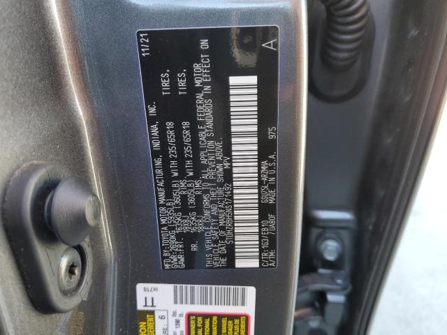 5TDHZRBH5NS171492 - 2022 TOYOTA HIGHLANDER XLE Մոխրագույն լուսանկար 12