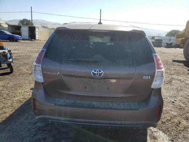 JTDZN3EU9FJ022006 - 2015 TOYOTA PRIUS V BROWN photo 6