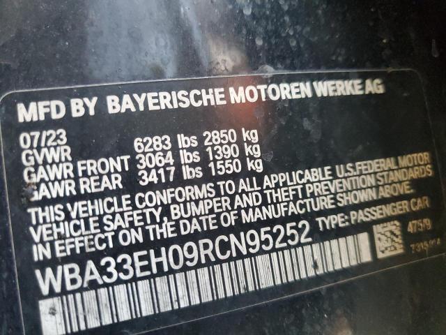 WBA33EH09RCN95252 - 2024 BMW 740 XI BLACK photo 12