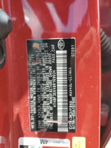 4T4BF3EK4BR169034 - 2011 TOYOTA CAMRY BASE Qırmızı foto 12