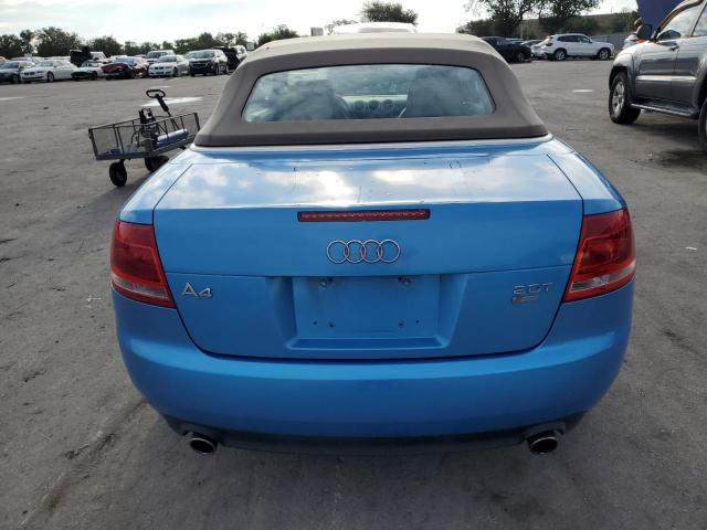 WAUAF48H88K006145 - 2008 AUDI A4 2.0T CABRIOLET BLUE photo 6