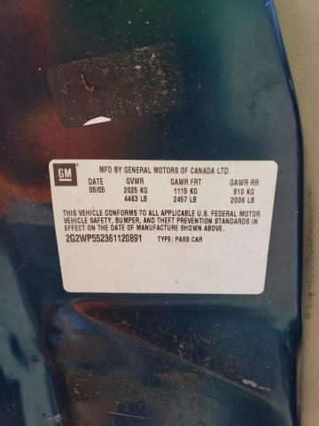 2G2WP552361120891 - 2006 PONTIAC GRAND PRIX 蓝色 照片 12