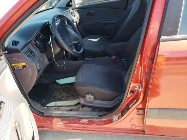 KNADE223796498727 - 2009 KIA RIO BASE RED photo 7