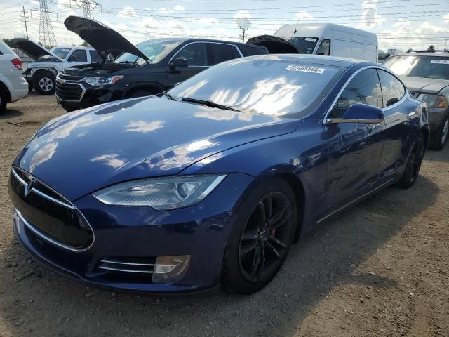 5YJSA1E4XFF118218 - 2015 TESLA MODEL S ლურჯი ფოტო 1