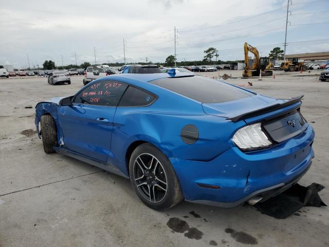 1FA6P8TH9M5152217 - 2021 FORD MUSTANG BLUE photo 2