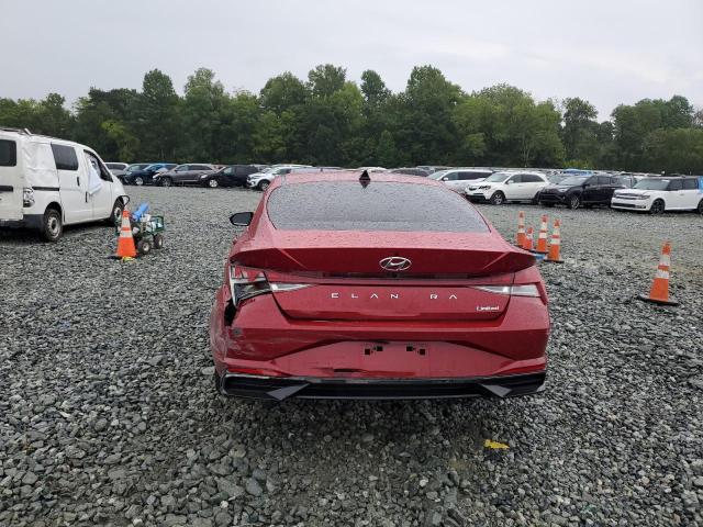 KMHLP4AGXMU065430 - 2021 HYUNDAI ELANTRA LIMITED RED photo 6