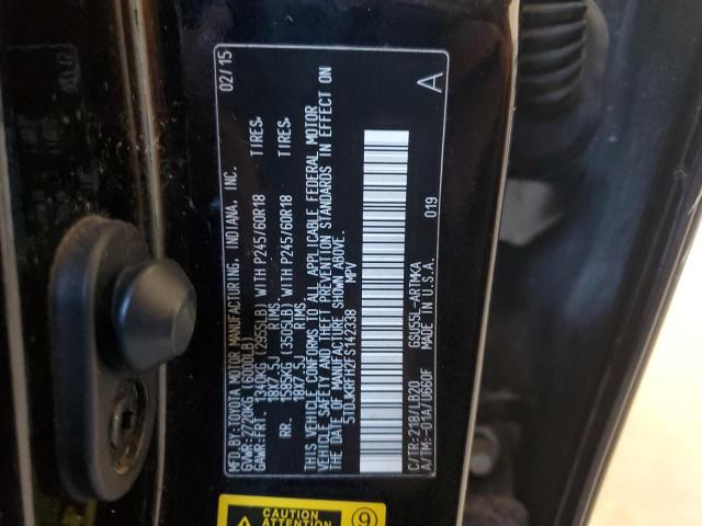 5TDJKRFH2FS142338 - 2015 TOYOTA HIGHLANDER XLE Սև լուսանկար 13