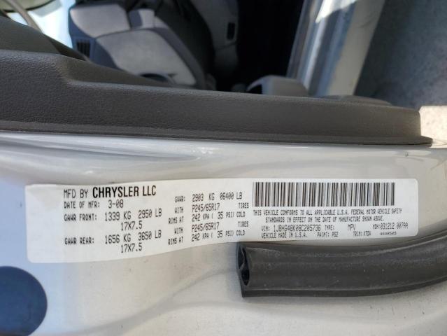 1J8HG48K08C205736 - 2008 JEEP COMMANDER SPORT ვერცხლისფერი ფოტო 12