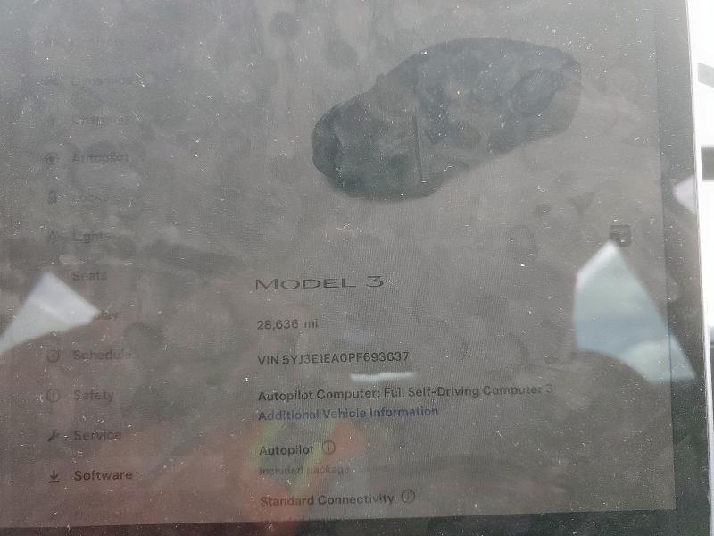 5YJ3E1EA0PF693637 - 2023 TESLA MODEL 3 ნაცრისფერი ფოტო 9