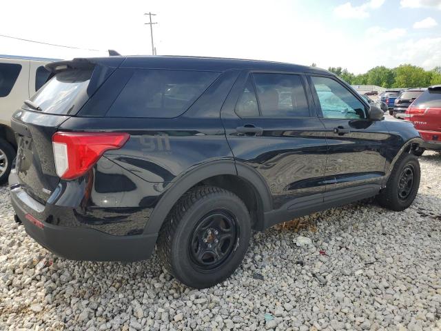 1FM5K8AW2MNA07084 - 2021 FORD EXPLORER POLICE INTERCEPTOR Սև լուսանկար 3