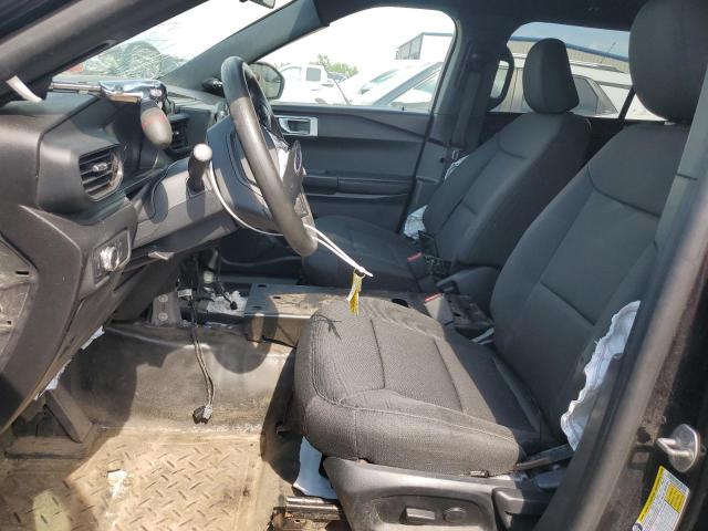 1FM5K8AW2MNA07084 - 2021 FORD EXPLORER POLICE INTERCEPTOR Սև լուսանկար 7