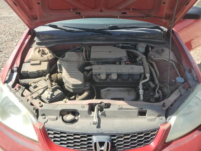 1HGEM221X5L028410 - 2005 HONDA CIVIC DX VP Կարմիր լուսանկար 11