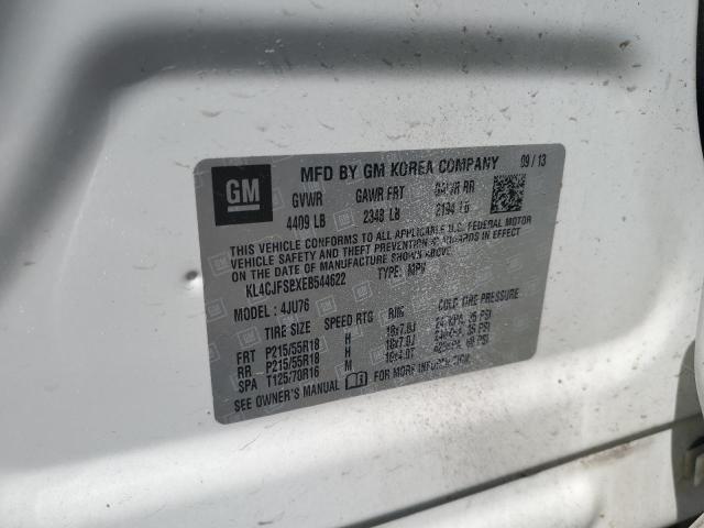 KL4CJFSBXEB544622 - 2014 BUICK ENCORE CONVENIENCE 白色 照片 12