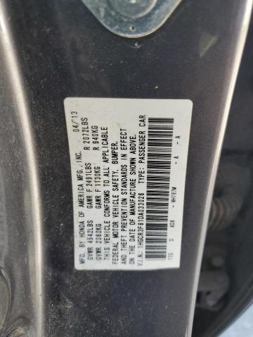 1HGCR3F81DA033026 - 2013 HONDA ACCORD EXL GRAY photo 13