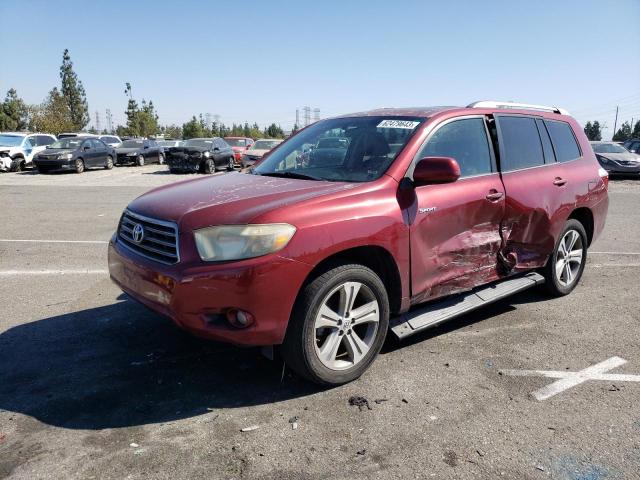 JTEES43A282082658 - 2008 TOYOTA HIGHLANDER SPORT RED photo 1