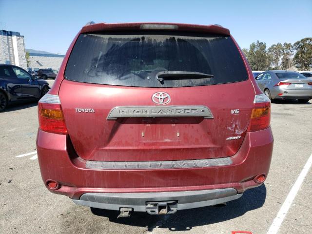 JTEES43A282082658 - 2008 TOYOTA HIGHLANDER SPORT RED photo 6