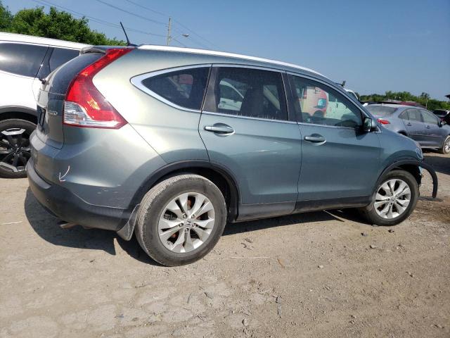 5J6RM4H79CL018949 - 2012 HONDA CR-V EXL TURQUOISE photo 3