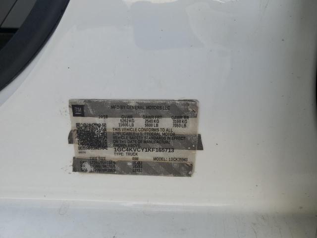 1GC4KVCY1KF165713 - 2019 CHEVROLET SILVERADO K3500 Ağ foto 12