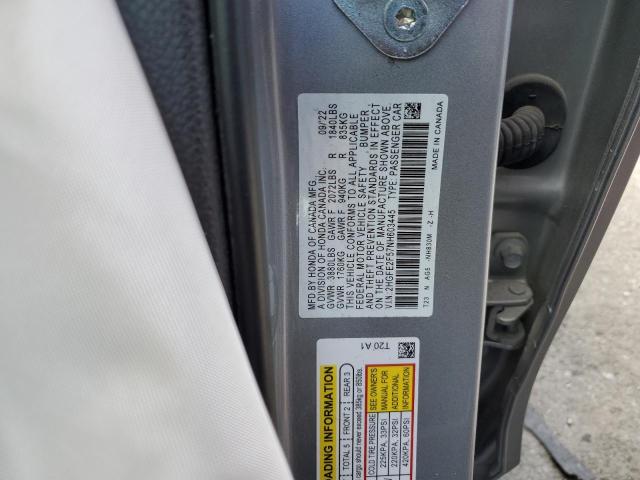 2HGFE2F57NH603445 - 2022 HONDA CIVIC SPORT 银色 照片 12