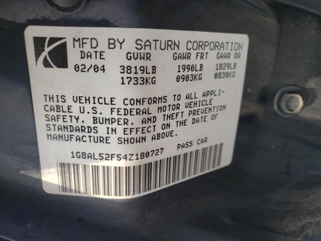 1G8AL52F54Z180727 - 2004 SATURN ION LEVEL 3 SILVER photo 12