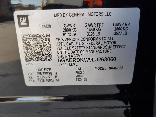 5GAERDKW9LJ263060 - 2020 BUICK ENCLAVE AVENIR BLACK photo 14