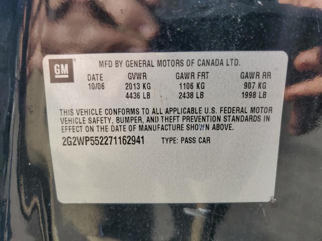 2G2WP552271162941 - 2007 PONTIAC GRAND PRIX 黑色 照片 12