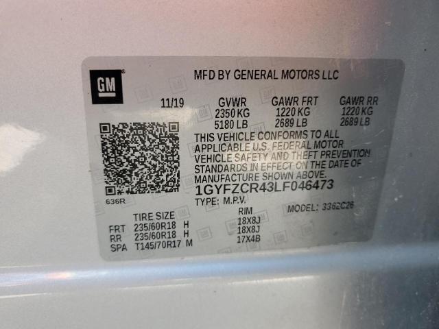 1GYFZCR43LF046473 - 2020 CADILLAC XT4 PREMIUM LUXURY SILVER photo 13