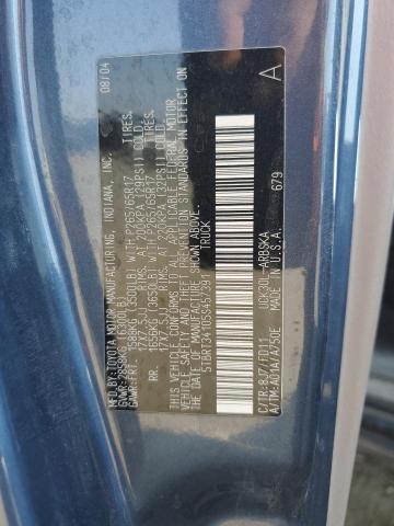 5TBRT34105S457391 - 2005 TOYOTA TUNDRA ACCESS CAB SR5 BLUE photo 12