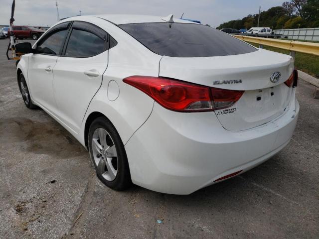 5NPDH4AE4DH372476 - 2013 HYUNDAI ELANTRA GLS WHITE photo 3