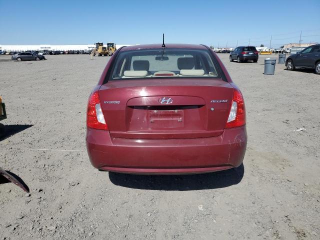 KMHCN46C29U383044 - 2009 HYUNDAI ACCENT GLS BURGUNDY photo 6