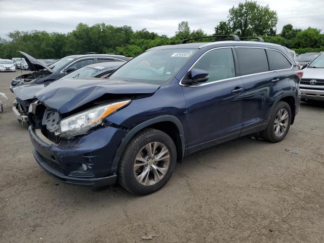 5TDJKRFH5ES013122 - 2014 TOYOTA HIGHLANDER XLE BLUE photo 1