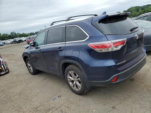 5TDJKRFH5ES013122 - 2014 TOYOTA HIGHLANDER XLE BLUE photo 2